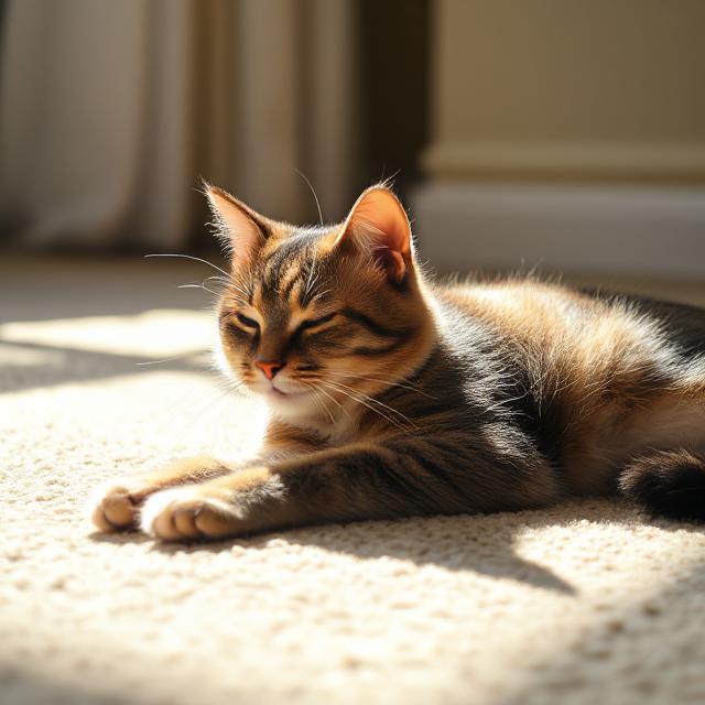 Stretching cat